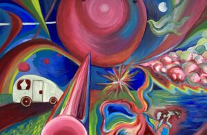 painting using many colors