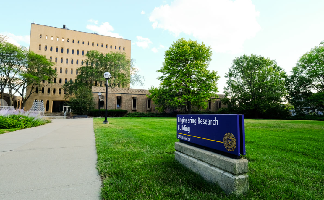 The exterior of Engineering Research Building 1.