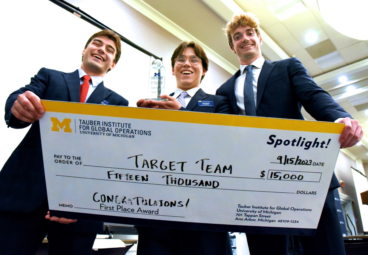 capstone industry judges at spotlight holding scholarship awards